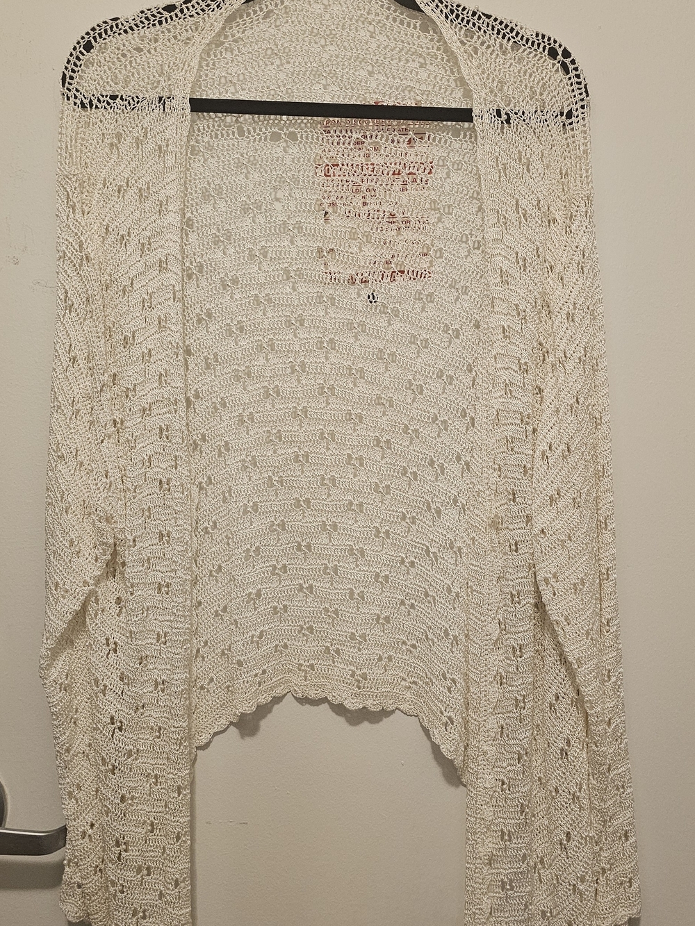 Lightweight Cream Crochet Swim Cover-Up